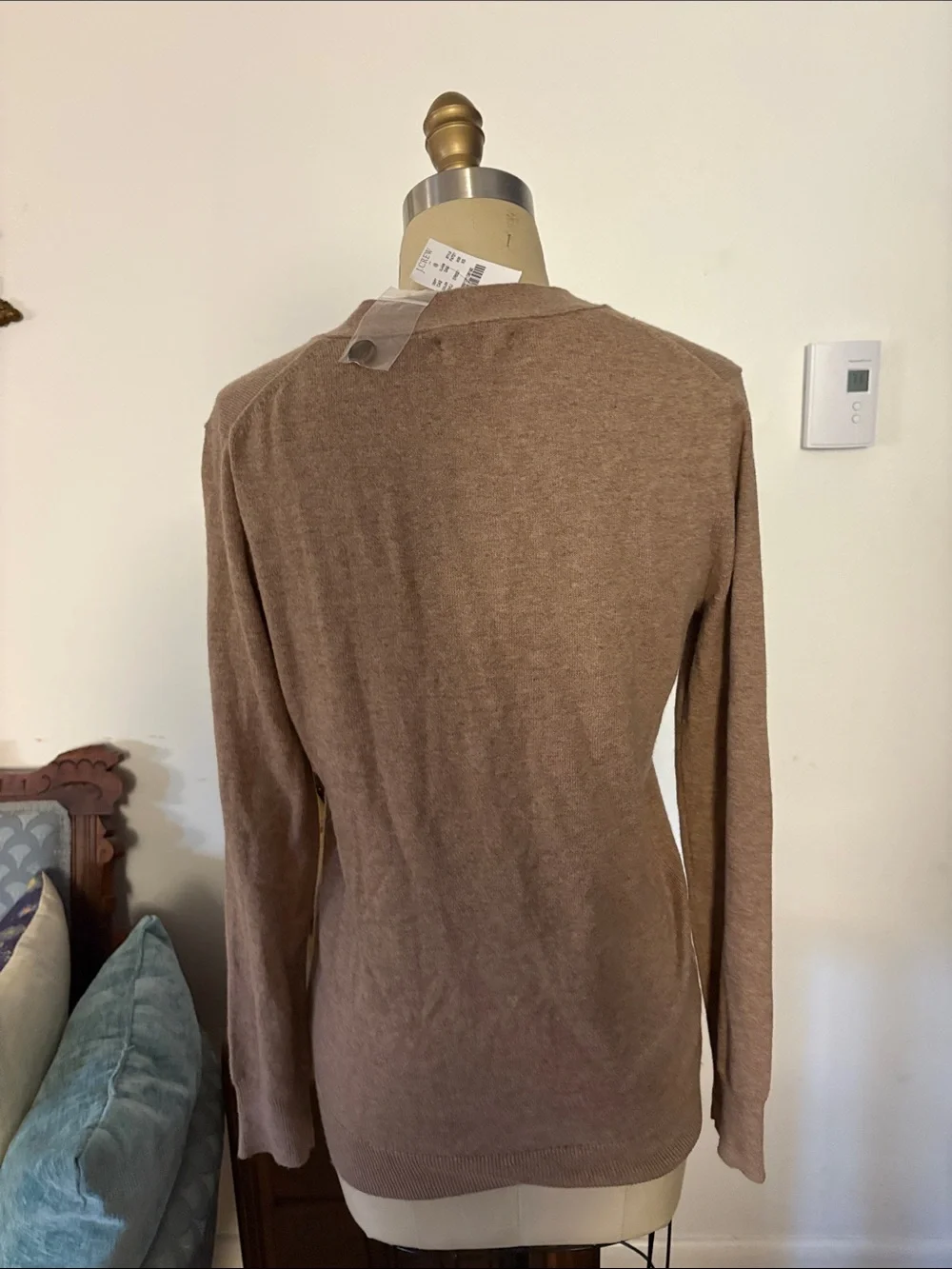 J.Crew Mercantile Classic V-Neck Button Front Cardigan Sweater - Taupe Size XS